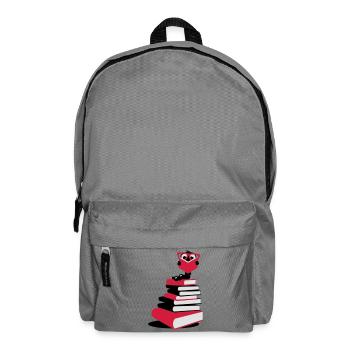 A bookworm reading - Backpack - elephant grey - Front