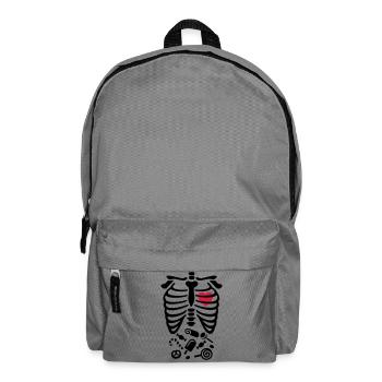 Halloween-Röntgenstrahl-Kostüm Süßigkeiten - Rucksack - Mittelgrau - Vorne