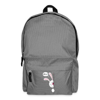 Kaninchen sagt Hello - Rucksack - Mittelgrau - Vorne