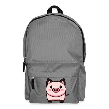 Cochon Kawaii mignon - Sac à dos - gris éléphant - Devant