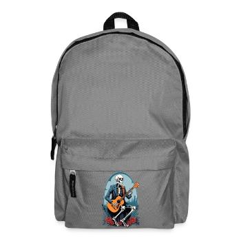 Skeleton Playing Guitar - Backpack - elephant grey - Front