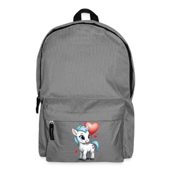 Poney mignon avec du coeur - Sac à dos - gris éléphant - Devant