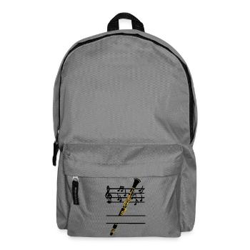 Clarinet brass music tones - Backpack - elephant grey - Front