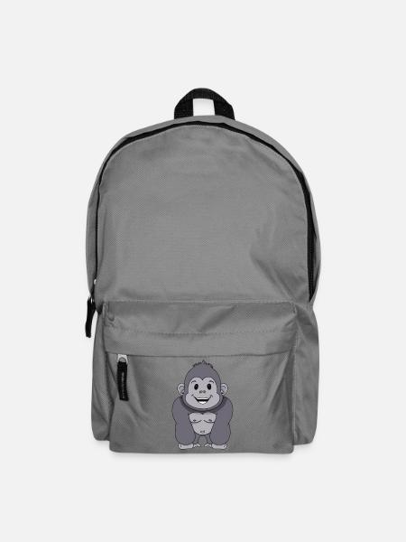 Gorilla Affe - Rucksack - Mittelgrau