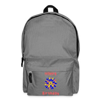 BIRTHDAY. HAPPY BIRTHDAY. HAPPY BIRTHDAY. - Backpack - elephant grey - Front