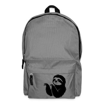 Cool paresseux silhouette portrait visage tête - Sac à dos - gris éléphant - Devant