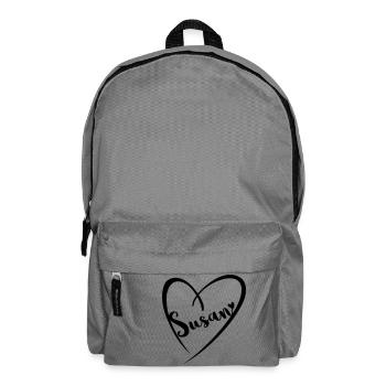 Susan Name Vorname im Herzrahmen - Rucksack - Mittelgrau - Vorne