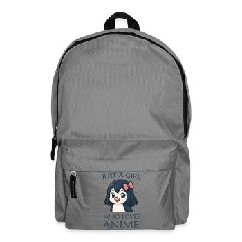 Pingouin mignon Juste une fille qui aime l’anime - Sac à dos - gris éléphant - Devant
