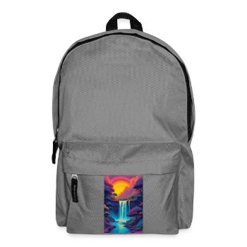 Paysage au coucher du soleil - Sac à dos - gris éléphant - Devant