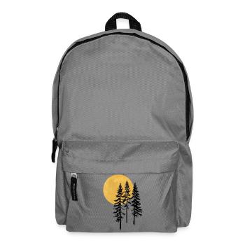 Sunset Pine Silhouette - Backpack - elephant grey - Front