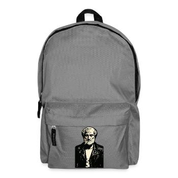 Aristoteles Antiker Philosoph Noir Rebell Porträt - Rucksack - Mittelgrau - Vorne