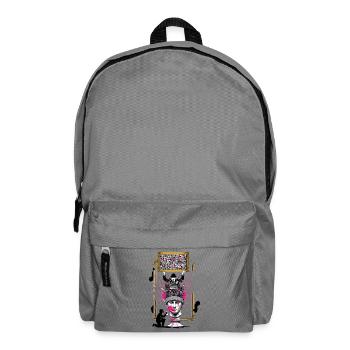 Kopfskulptur PopKollage - Rucksack - Mittelgrau - Vorne