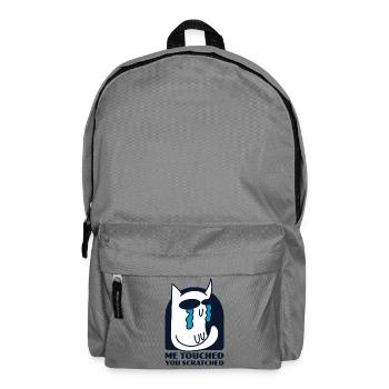Me Touched You Scratched Sassy Crying Cat - Backpack - elephant grey - Front