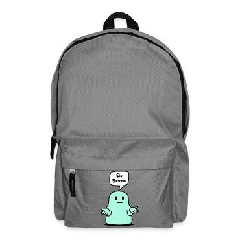 67 Sechs Sieben 6-7 Aqua Blob Schleim, Lustige Kinder - Rucksack - Mittelgrau - Vorne