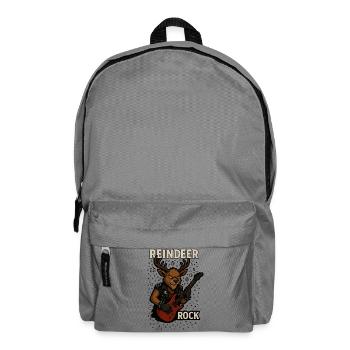 Reindeer Rock Guitar Punk Christmas Design - Backpack - elephant grey - Front