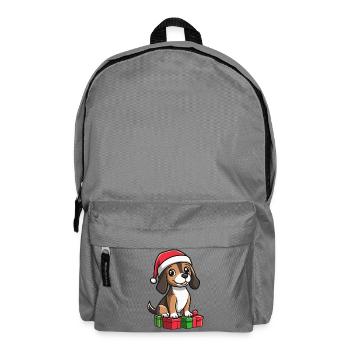 Beagle Hund Weihnachten Geschenke - Rucksack - Mittelgrau - Vorne