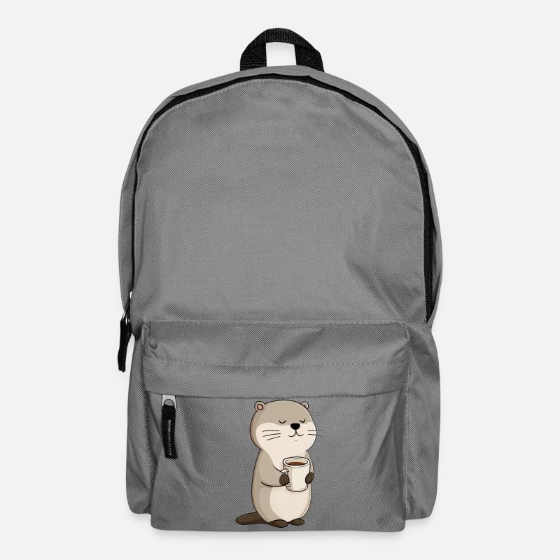 Cozy Otter Coffee Moment - Backpack - elephant grey