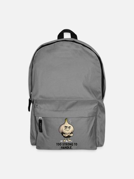 Zu stark zum Anfassen Knoblauch - Rucksack - Mittelgrau