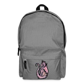 Pastel Dragon Silhouette - Backpack - elephant grey - Front