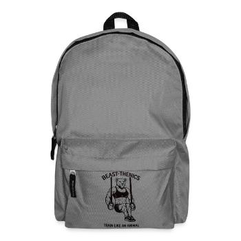 Train like a beast - Löwin - Fitness - Workout - Backpack - elephant grey - Front