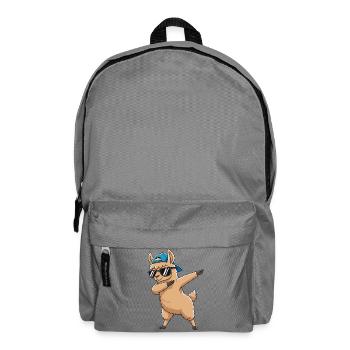 Art de dessin animé Dapping Cool Lama Sunglass - Sac à dos - gris éléphant - Devant