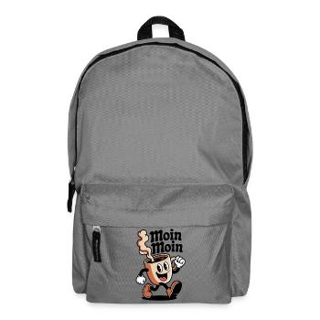 Kaffeefreude Cartoon Becher - Rucksack - Mittelgrau - Vorne