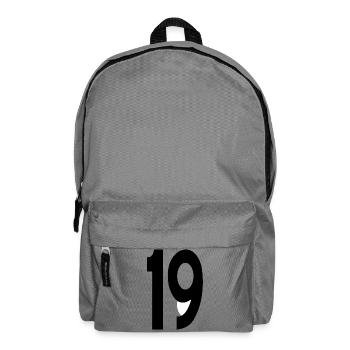 Minimalist black silhouette with white detail - Backpack - elephant grey - Front