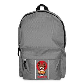 Yorkshire Terrier Ramen Lustige Japanische Hundekunst - Rucksack - Mittelgrau - Vorne