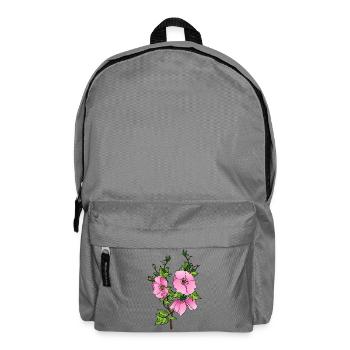 Blumen - Rucksack - Mittelgrau - Vorne