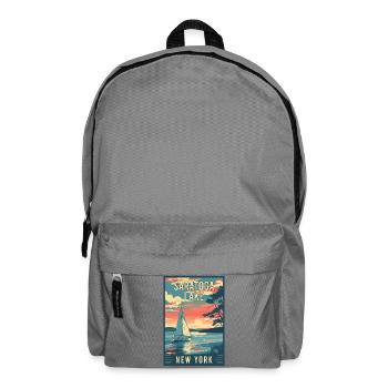 Explore Saratoga Lake In New York State - Backpack - elephant grey - Front