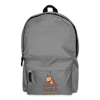 Party horse with hat - Backpack - elephant grey - Front