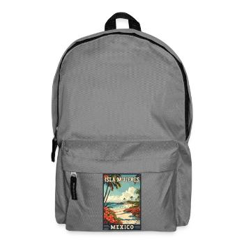 Explore Tropical Paradise of Isla Mujeres Mexico - Backpack - elephant grey - Front