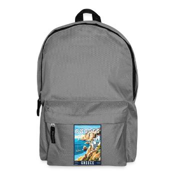 Discover Timeless Beauty of Rhodes in Greece - Backpack - elephant grey - Front