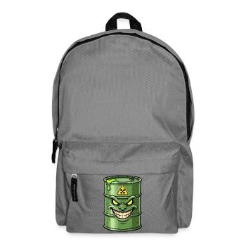 Des tonneaux verts avec un sourire sombre - Sac à dos - gris éléphant - Devant