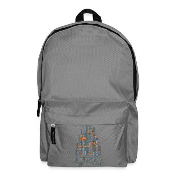 Gerüstbau, Handwerk, Höhe, Stolz - Rucksack - Mittelgrau - Vorne