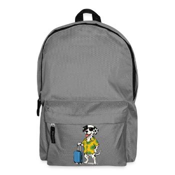 Dalmatian in Hawaiian Look Travel Dog - Backpack - elephant grey - Front