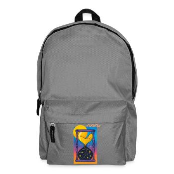 Kosmisches Sanduhr-Neon - Rucksack - Mittelgrau - Vorne