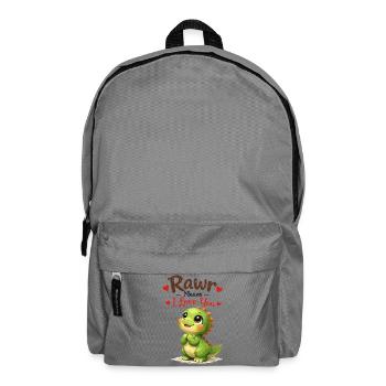 Cadeau mignon Dino Rawr signifie Je t’aime - Sac à dos - gris éléphant - Devant