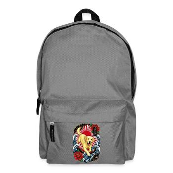 Labrador Retriever im Japan Tattoo Stil - Rucksack - Mittelgrau - Vorne