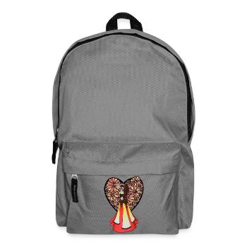 Danseuse florale bohème en robe vintage - Sac à dos - gris éléphant - Devant