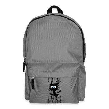 It's Fine Everything Is Fine Cat - Rucksack - Mittelgrau - Vorne