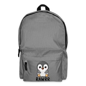 Pingouin de dessins animés mignons Chibi Rawr - Sac à dos - gris éléphant - Devant