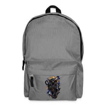 Panthère noire or et bleu - Rucksack - Mittelgrau - Vorne