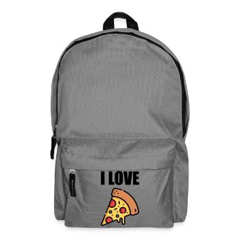 Pizza in Neonfarben - Rucksack - Mittelgrau - Vorne