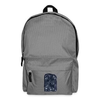 Vintage_Wild_Horses_Ink_Line_Art - Rucksack - Mittelgrau - Vorne