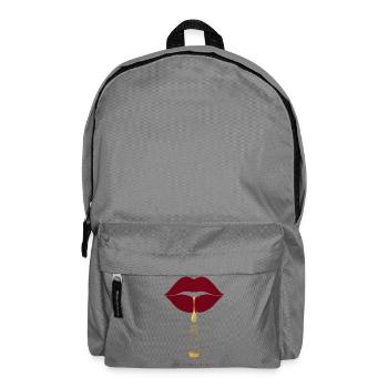 Verführerischer Kussmund Spruch Shirt "Sip. Seduce - Rucksack - Mittelgrau - Vorne