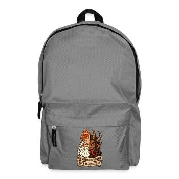 Nikolaus zu schlimm Krampus zu lieb - Rucksack - Mittelgrau - Vorne