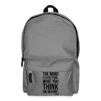 Buddha Mind Is Everything Zitattypografie - Rucksack - Mittelgrau - Vorne