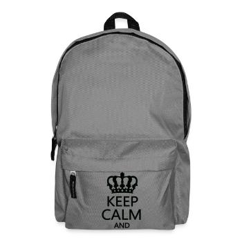 Königskrone Keep Calm Motiv - Rucksack - Mittelgrau - Vorne