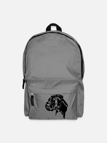 boxer hund - Rucksack - Mittelgrau